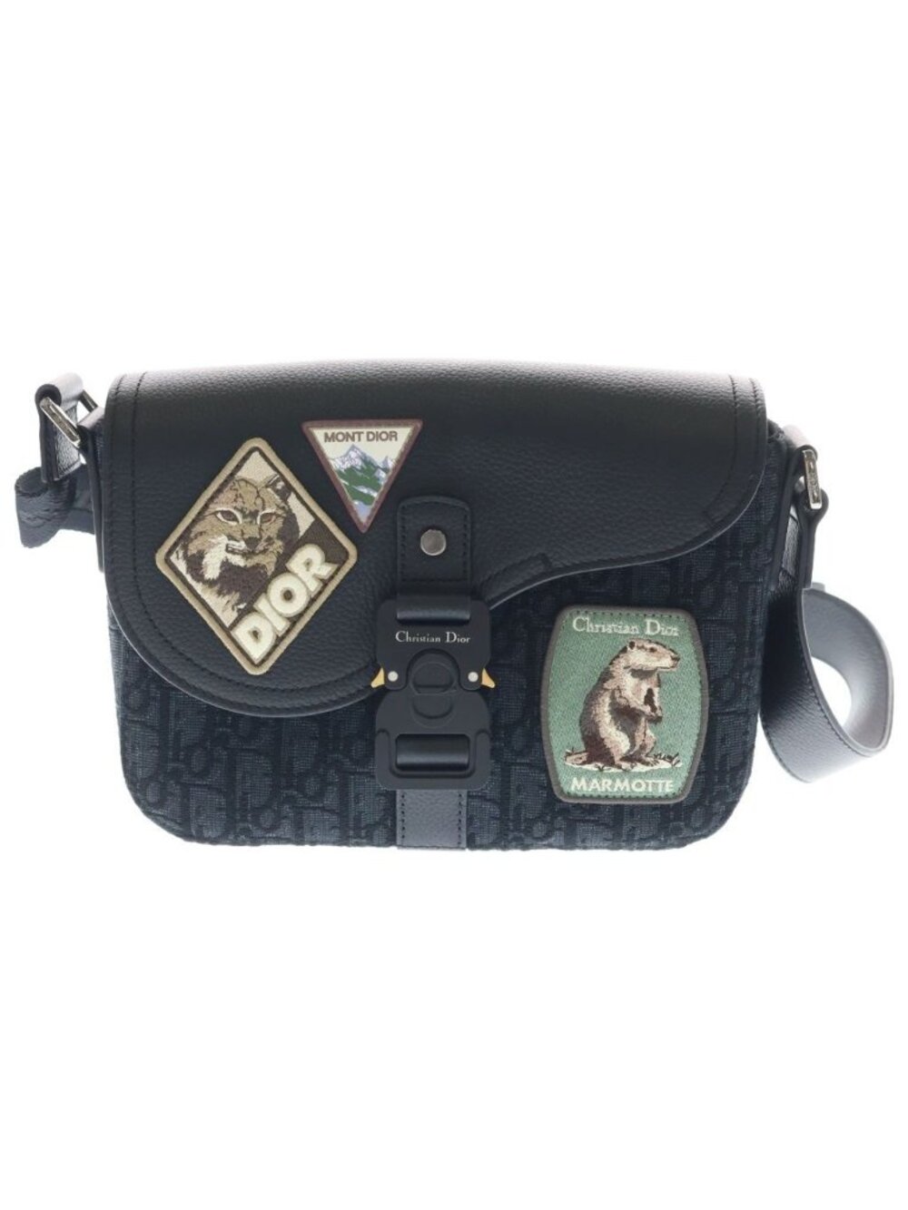 Dior Messenger Bag Small Black with Saddle Flap